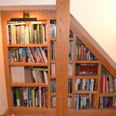 Handcrafted under staits storage shelves in Cheshire